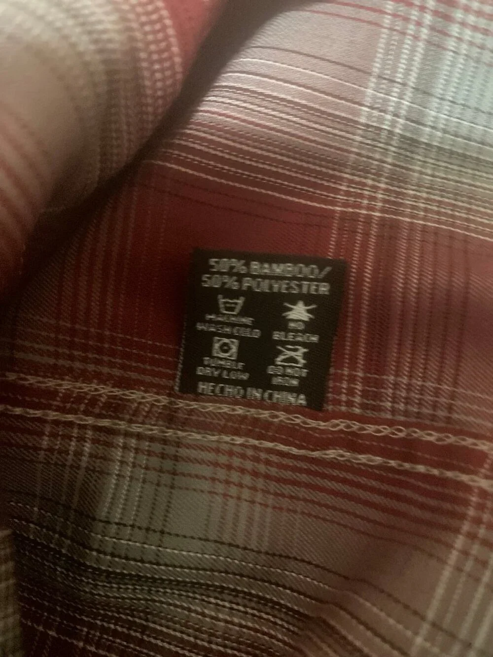 Dixxon Syrah Bamboo Blend Red Plaid Short Sleeve Button Up Shirt Men’s M